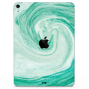 Swirling Mint Acrylic Marble - Full Body Skin Decal for the Apple iPad Pro 12.9", 11", 10.5", 9.7", Air or Mini (All Models Available)