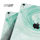 Swirling Mint Acrylic Marble - Full Body Skin Decal for the Apple iPad Pro 12.9", 11", 10.5", 9.7", Air or Mini (All Models Available)