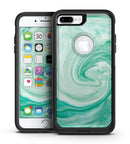 Swirling Mint Acrylic Marble - iPhone 7 or 7 Plus Commuter Case Skin Kit