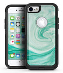 Swirling Mint Acrylic Marble - iPhone 7 or 7 Plus Commuter Case Skin Kit