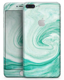 Swirling Mint Acrylic Marble - Skin-kit for the iPhone 8 or 8 Plus