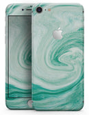 Swirling Mint Acrylic Marble - Skin-kit for the iPhone 8 or 8 Plus