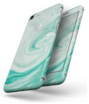 Swirling Mint Acrylic Marble - Skin-kit for the iPhone 8 or 8 Plus