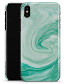 Swirling Mint Acrylic Marble - iPhone X Clipit Case