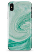 Swirling Mint Acrylic Marble - iPhone X Clipit Case