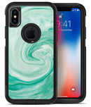 Swirling Mint Acrylic Marble - iPhone X OtterBox Case & Skin Kits