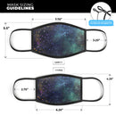 Swirling Multicolor Star Explosion  - Made in USA Mouth Cover Unisex Anti-Dust Cotton Blend Reusable & Washable Face Mask with Adjustable Sizing for Adult or Child