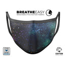 Swirling Multicolor Star Explosion  - Made in USA Mouth Cover Unisex Anti-Dust Cotton Blend Reusable & Washable Face Mask with Adjustable Sizing for Adult or Child