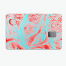 Swirling Pink and Mint Acrylic Marble - Premium Protective Decal Skin-Kit for the Apple Credit Card