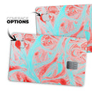 Swirling Pink and Mint Acrylic Marble - Premium Protective Decal Skin-Kit for the Apple Credit Card