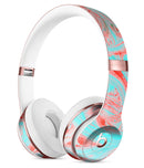 Swirling Pink and Mint Acrylic Marble Full-Body Skin Kit for the Beats by Dre Solo 3 Wireless Headphones