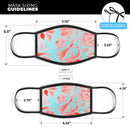 Swirling Pink and Mint Acrylic Marble - Made in USA Mouth Cover Unisex Anti-Dust Cotton Blend Reusable & Washable Face Mask with Adjustable Sizing for Adult or Child