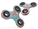 Swirling Pink and Mint Acrylic Marble Full-Body Fidget Spinner Skin-Kit
