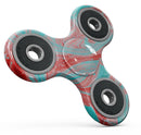Swirling Pink and Mint Acrylic Marble Full-Body Fidget Spinner Skin-Kit