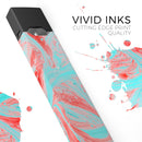 Swirling Pink and Mint Acrylic Marble - Premium Decal Protective Skin-Wrap Sticker compatible with the Juul Labs vaping device