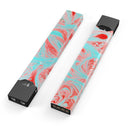 Swirling Pink and Mint Acrylic Marble - Premium Decal Protective Skin-Wrap Sticker compatible with the Juul Labs vaping device