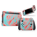 Swirling Pink and Mint Acrylic Marble // Skin Decal Wrap Kit for Nintendo Switch Console & Dock, Joy-Cons, Pro Controller, Lite, 3DS XL, 2DS XL, DSi, or Wii - Vinyl Skin Wrap for Nintendo Switch 2, OLED, Lite, Pro Controller, Wii & Classic Handhelds
