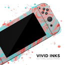 Swirling Pink and Mint Acrylic Marble // Skin Decal Wrap Kit for Nintendo Switch Console & Dock, Joy-Cons, Pro Controller, Lite, 3DS XL, 2DS XL, DSi, or Wii - Vinyl Skin Wrap for Nintendo Switch 2, OLED, Lite, Pro Controller, Wii & Classic Handhelds