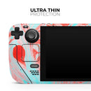 Swirling Pink and Mint Acrylic Marble // Full Body Skin Decal Wrap Kit for the Steam Deck handheld gaming computer