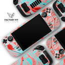 Swirling Pink and Mint Acrylic Marble // Full Body Skin Decal Wrap Kit for the Steam Deck handheld gaming computer
