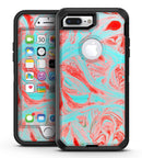 Swirling Pink and Mint Acrylic Marble - iPhone 7 Plus/8 Plus OtterBox Case & Skin Kits