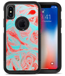Swirling Pink and Mint Acrylic Marble - iPhone X OtterBox Case & Skin Kits