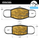 Swirly Golden Fur - Made in USA Mouth Cover Unisex Anti-Dust Cotton Blend Reusable & Washable Face Mask with Adjustable Sizing for Adult or Child