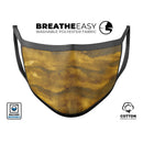 Swirly Golden Fur - Made in USA Mouth Cover Unisex Anti-Dust Cotton Blend Reusable & Washable Face Mask with Adjustable Sizing for Adult or Child