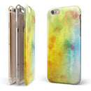 Switched Yellow Absorbed Watercolor Texture iPhone 6/6s or 6/6s Plus 2-Piece Hybrid INK-Fuzed Case