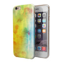 Switched Yellow Absorbed Watercolor Texture iPhone 6/6s or 6/6s Plus 2-Piece Hybrid INK-Fuzed Case