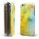 Switched Yellow Absorbed Watercolor Texture iPhone 6/6s or 6/6s Plus 2-Piece Hybrid INK-Fuzed Case
