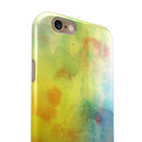 Switched Yellow Absorbed Watercolor Texture iPhone 6/6s or 6/6s Plus 2-Piece Hybrid INK-Fuzed Case