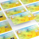Switched Yellow Absorbed Watercolor Texture - Premium Protective Decal Skin-Kit for the Apple Credit Card