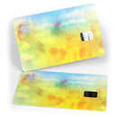 Switched Yellow Absorbed Watercolor Texture - Premium Protective Decal Skin-Kit for the Apple Credit Card