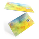 Switched Yellow Absorbed Watercolor Texture - Premium Protective Decal Skin-Kit for the Apple Credit Card