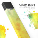 Switched Yellow Absorbed Watercolor Texture - Premium Decal Protective Skin-Wrap Sticker compatible with the Juul Labs vaping device