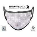 TIny Purple Watercolor Polka Dots - Made in USA Mouth Cover Unisex Anti-Dust Cotton Blend Reusable & Washable Face Mask with Adjustable Sizing for Adult or Child