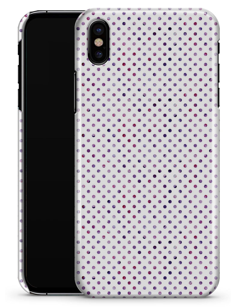 TIny Purple Watercolor Polka Dots - iPhone X Clipit Case