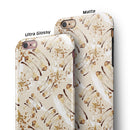 Tan Brush Strokes of Gold iPhone 6/6s or 6/6s Plus 2-Piece Hybrid INK-Fuzed Case