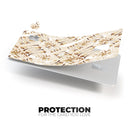 Tan Brush Strokes of Gold - Premium Protective Decal Skin-Kit for the Apple Credit Card