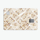 Tan Brush Strokes of Gold - Premium Protective Decal Skin-Kit for the Apple Credit Card