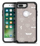 Tan Doodles with Lightning - iPhone 7 Plus/8 Plus OtterBox Case & Skin Kits
