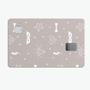 Tan Doodles with Lightning - Premium Protective Decal Skin-Kit for the Apple Credit Card