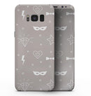 Tan Doodles with Lightning - Samsung Galaxy S8 Full-Body Skin Kit