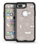 Tan Doodles with Lightning - iPhone 7 Plus/8 Plus OtterBox Case & Skin Kits