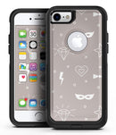 Tan Doodles with Lightning - iPhone 7 or 8 OtterBox Case & Skin Kits