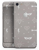 Tan Doodles with Lightning - Skin-kit for the iPhone 8 or 8 Plus