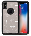 Tan Doodles with Lightning - iPhone X OtterBox Case & Skin Kits