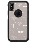 Tan Doodles with Lightning - iPhone X OtterBox Case & Skin Kits