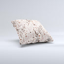 Tan Music Note Pattern ink-Fuzed Decorative Throw Pillow